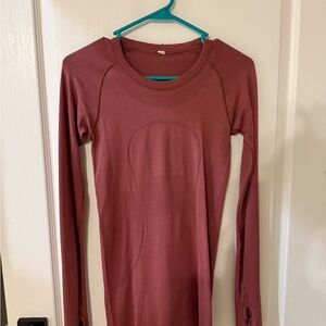 lululemon athletica Swiftly Tech Long Sleeve Top in Dusty Rose (hip length)